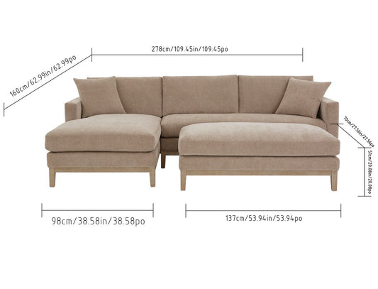 Caspian Sectional with Ottoman