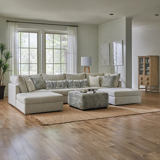 Mercer 6 Piece Modular Sectional in Cream
