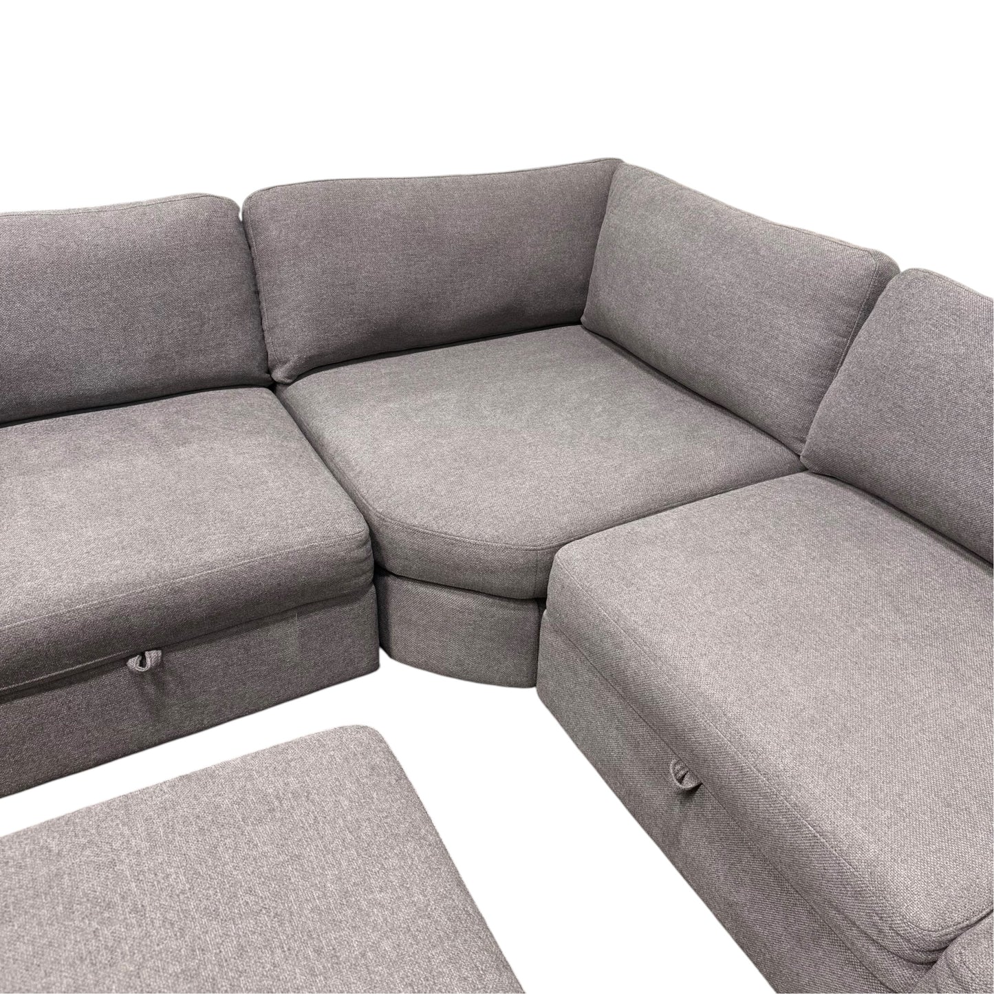 Thomasville Grey Sectional With Ottoman