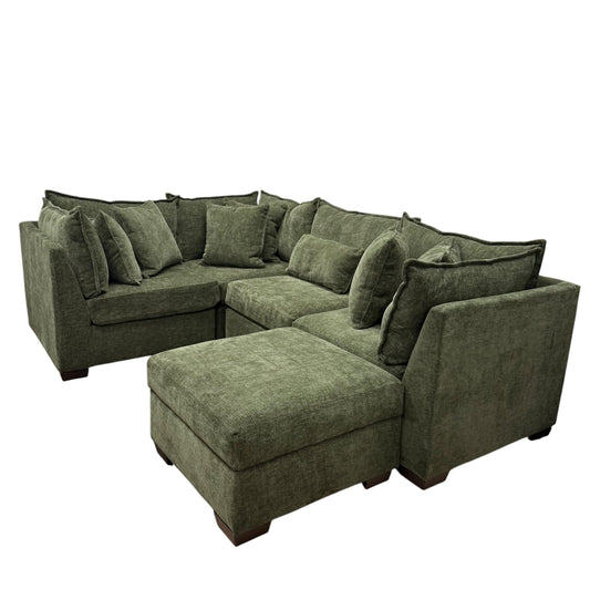 Briar Modular L-Shape Sectional - Forest Green