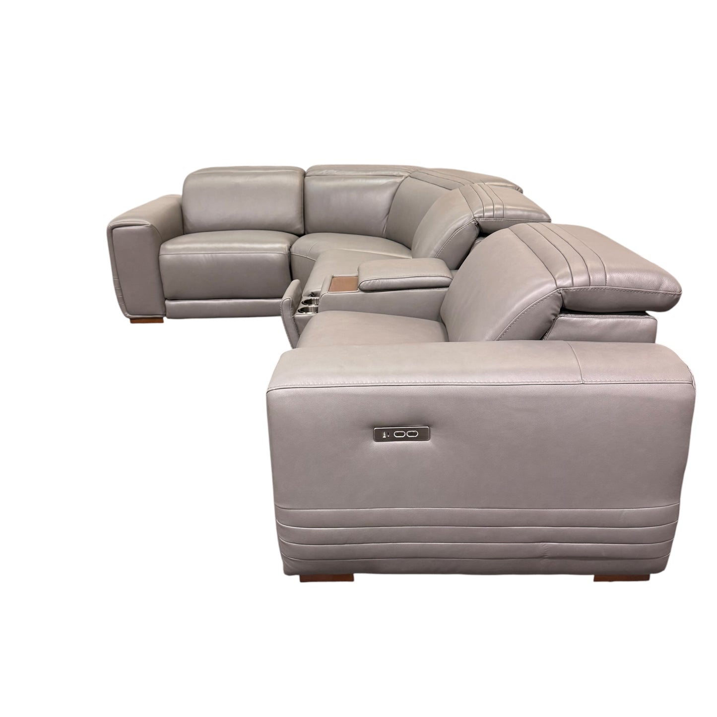 Karson Leather Power Reclining Sectional