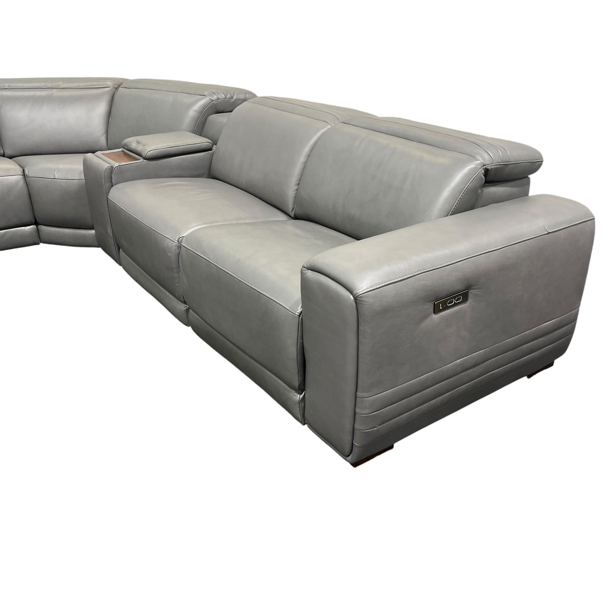 Karson Leather Power Reclining Sectional
