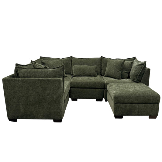 Briar Modular L-Shape Sectional - Forest Green