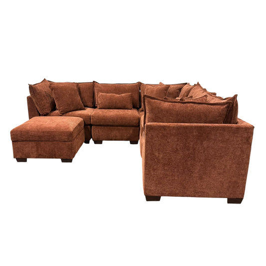 Briar Modular Corner Sectional - Rust Red (Custom)
