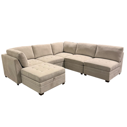 Thomasville Beige Tisdale 6-Piece Modular Sectional