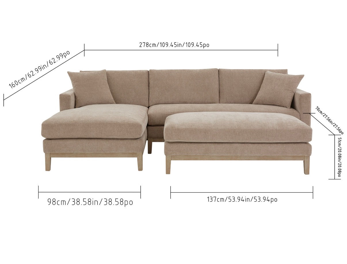 Caspian Sectional with Ottoman