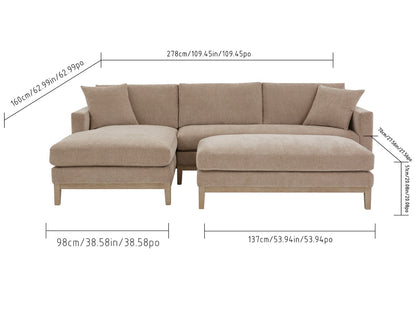 Caspian Sectional with Ottoman