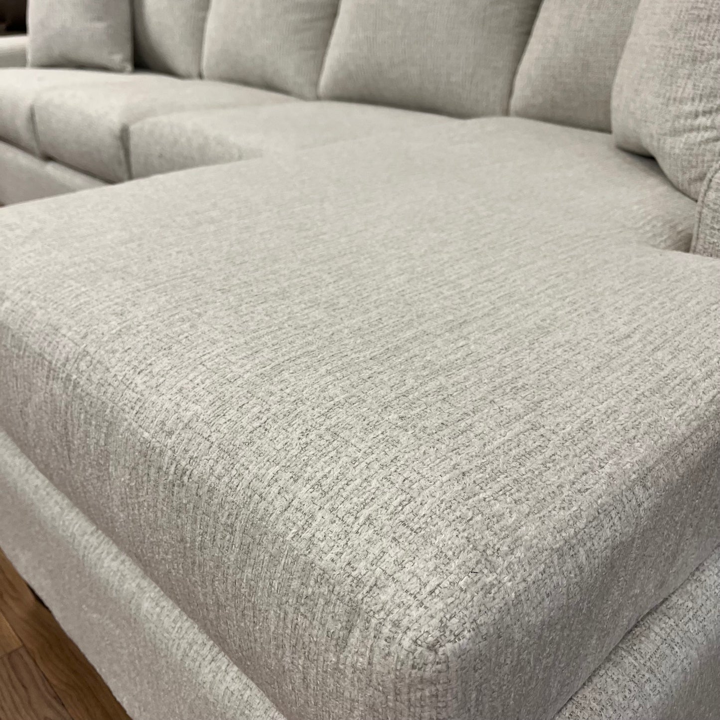 The Marlowe Sectional — Soft Cream Chenille Fabric