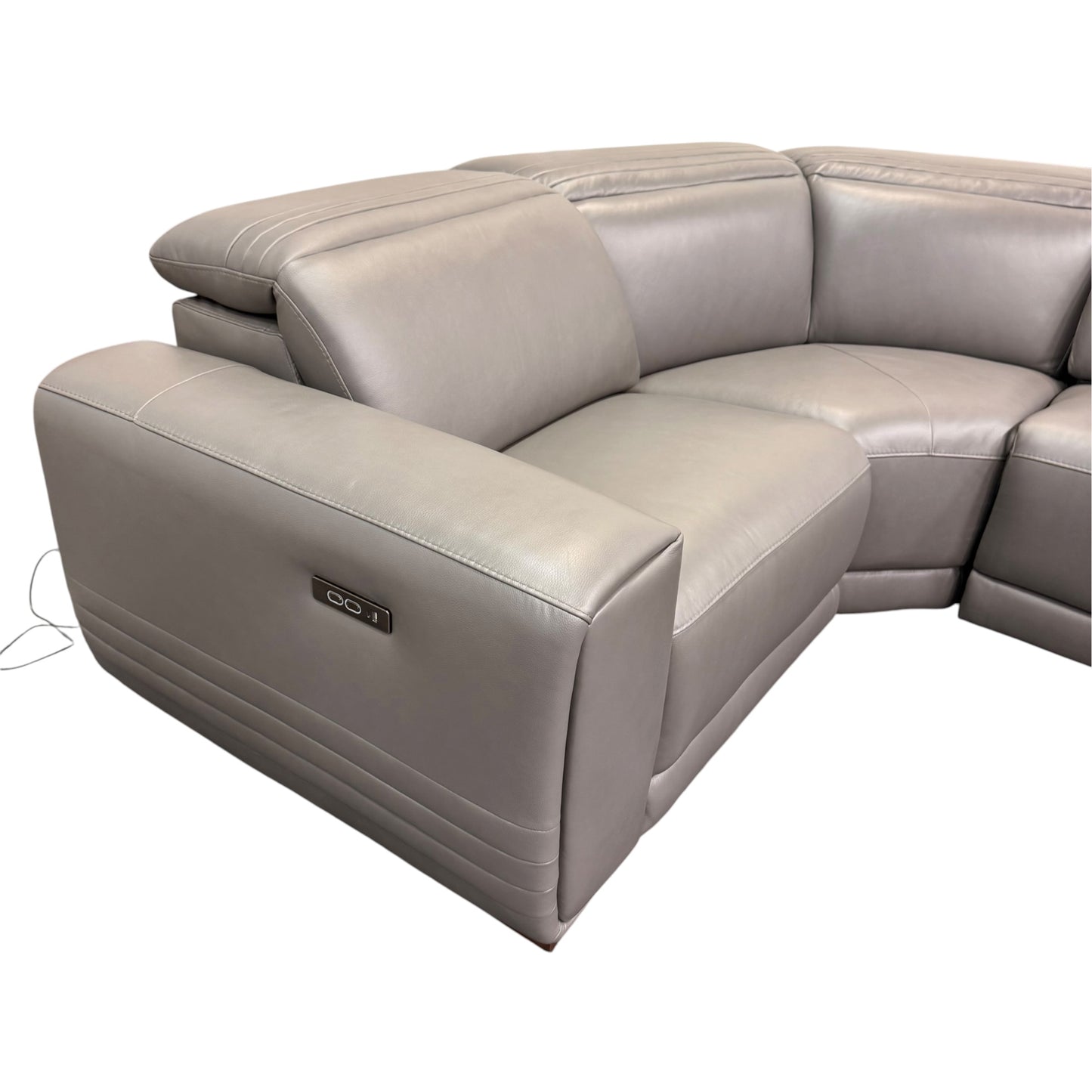 Karson Leather Power Reclining Sectional