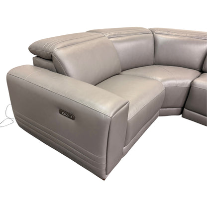 Karson Leather Power Reclining Sectional