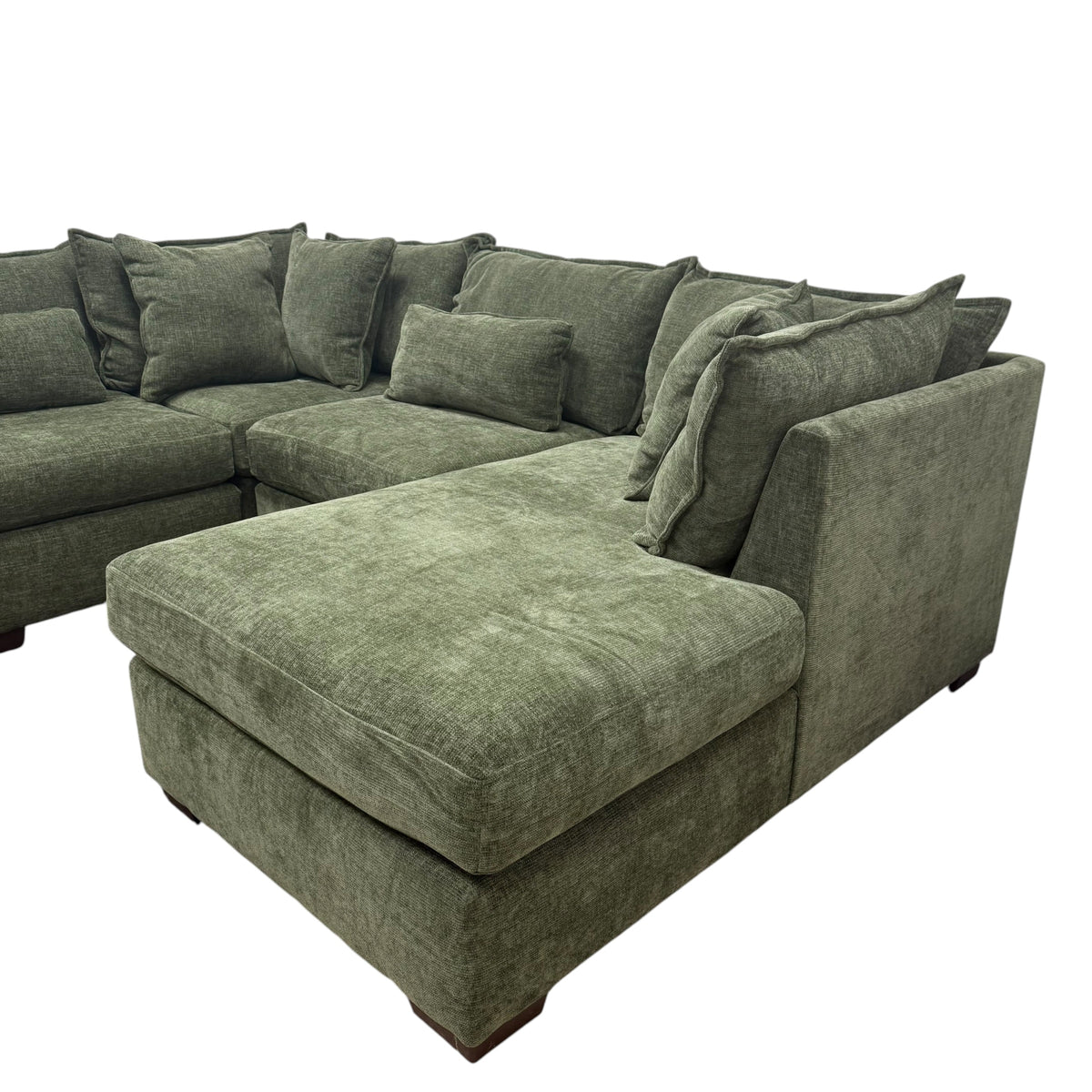 Briar Modular Corner Sectional with RSF Chaise - Forest Green