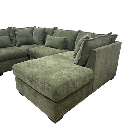 Briar Modular Corner Sectional with RSF Chaise - Forest Green