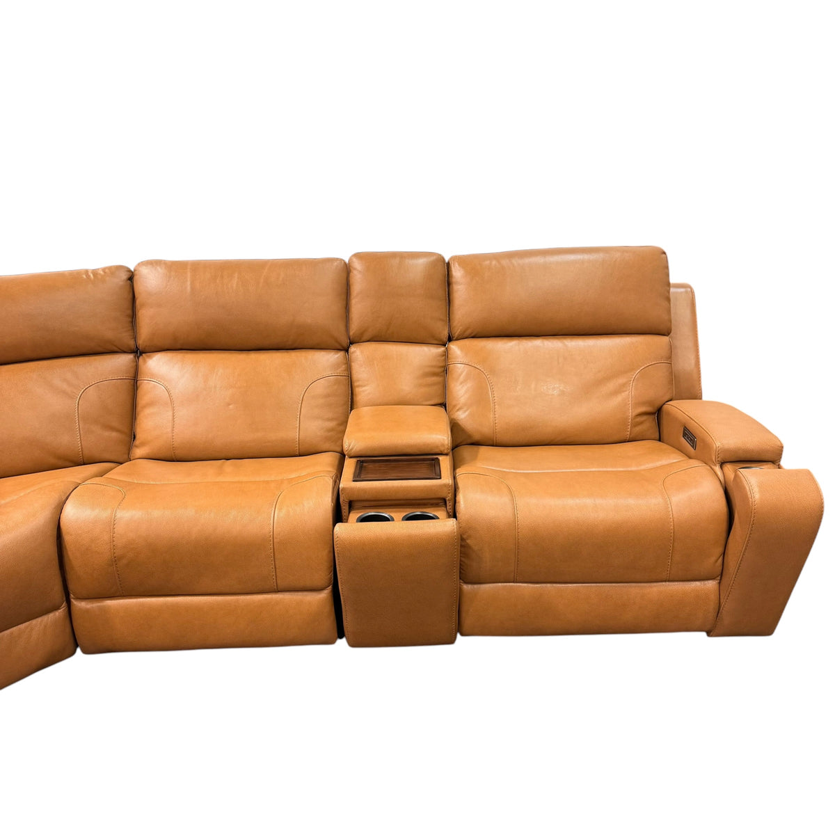 BarcaLounger Rowan Leather Reclining Sectional