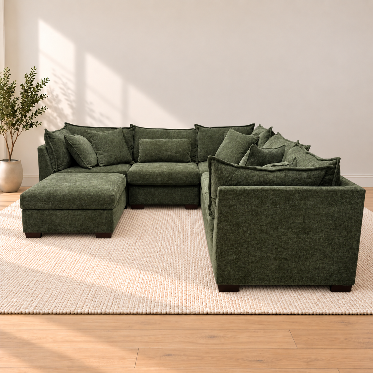 Briar Modular Corner Sectional - Forest Green