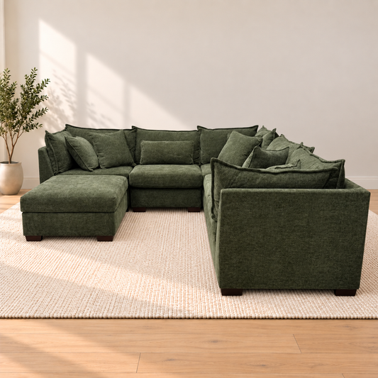 Briar Modular Corner Sectional - Forest Green