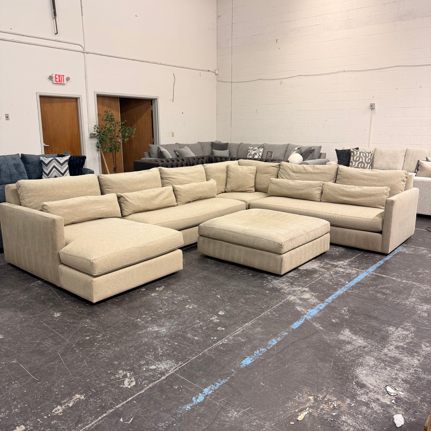 Arhaus Kipton Sectional with Ottoman
