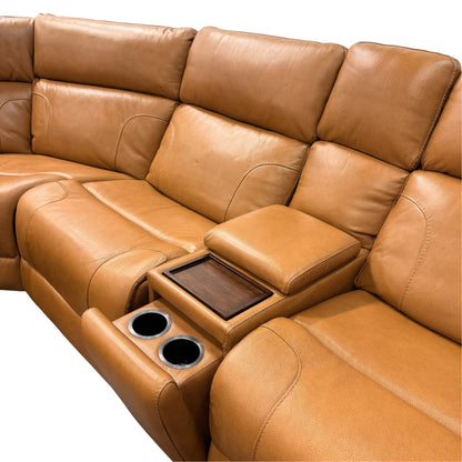 BarcaLounger Rowan Leather Reclining Sectional