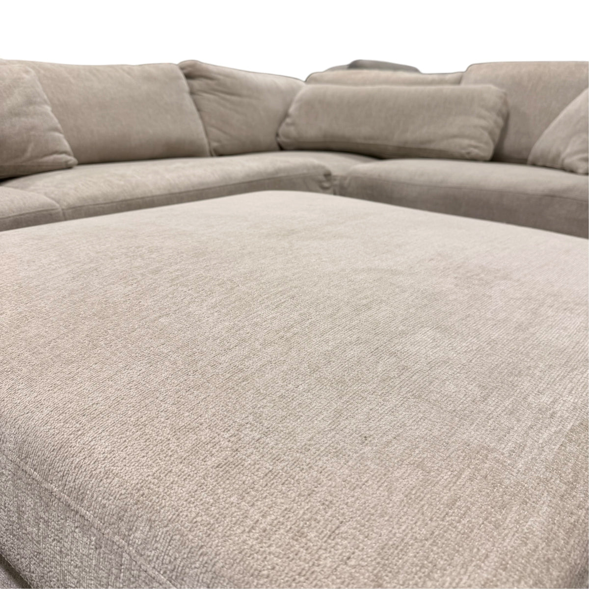 Evelynne Beige Sectional and Ottoman