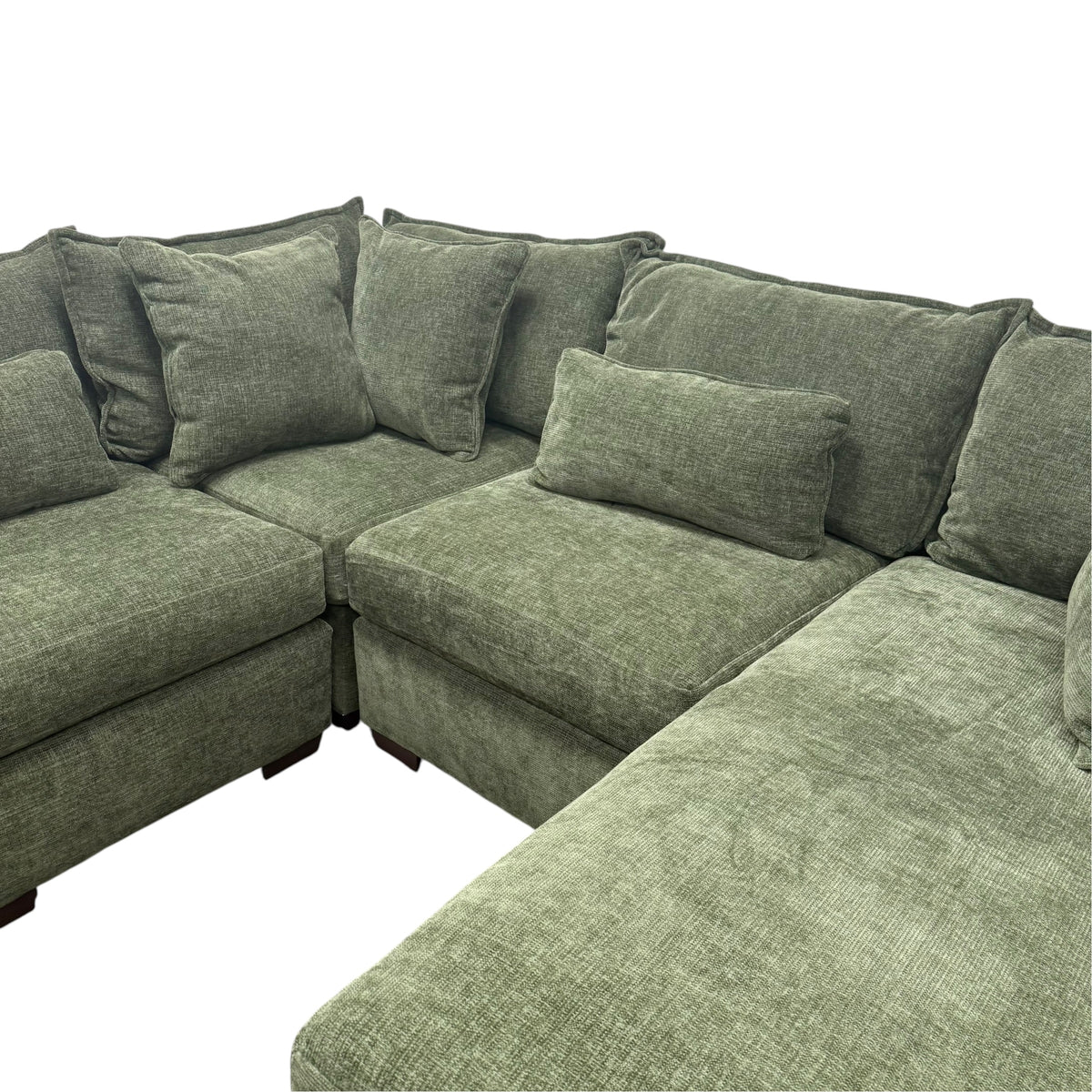Briar Modular Corner Sectional with RSF Chaise - Forest Green