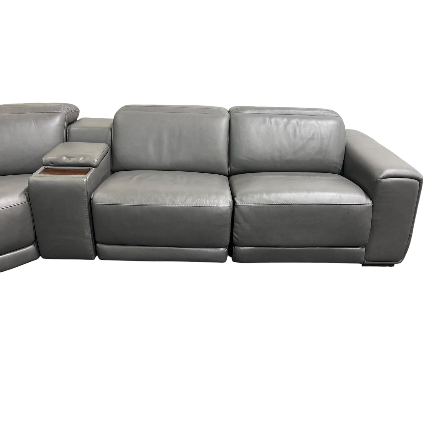 Karson Leather Power Reclining Sectional