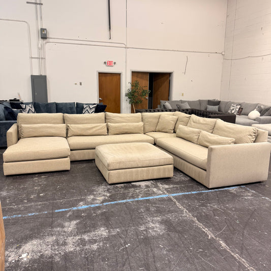 Arhaus Kipton Sectional with Ottoman
