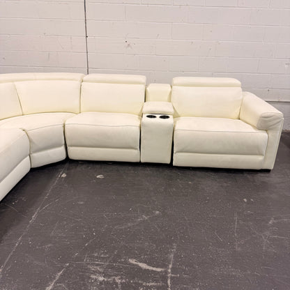 Electric Leather Reclining Sectional