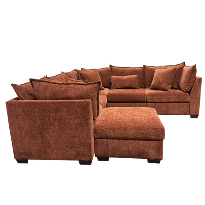 Briar Modular Corner Sectional - Rust Red