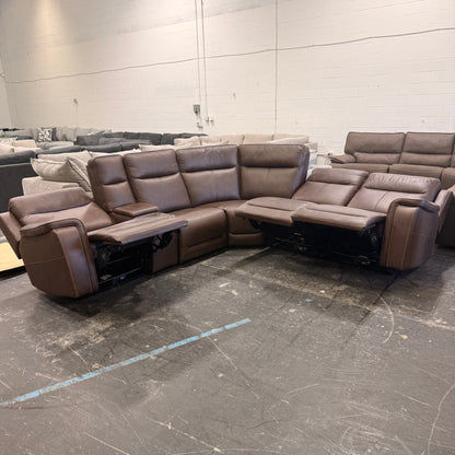 Flexsteel Griffin Leather Reclining Sectional