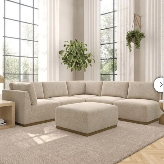 Henredon 6-Piece Modular Sectional Beige