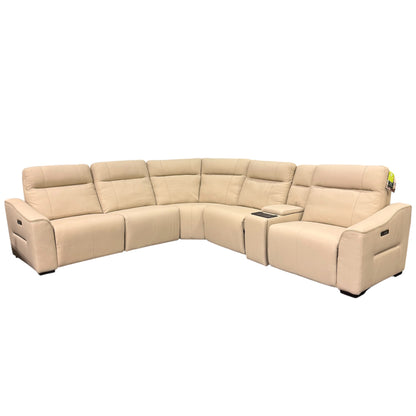 Monica Leather Power Reclining Sectional