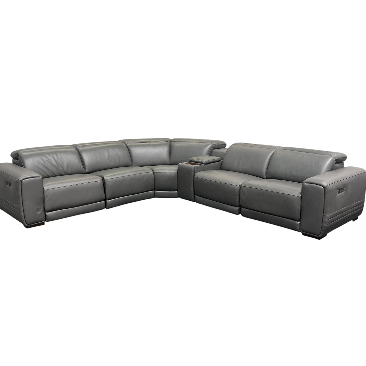 Karson Leather Power Reclining Sectional