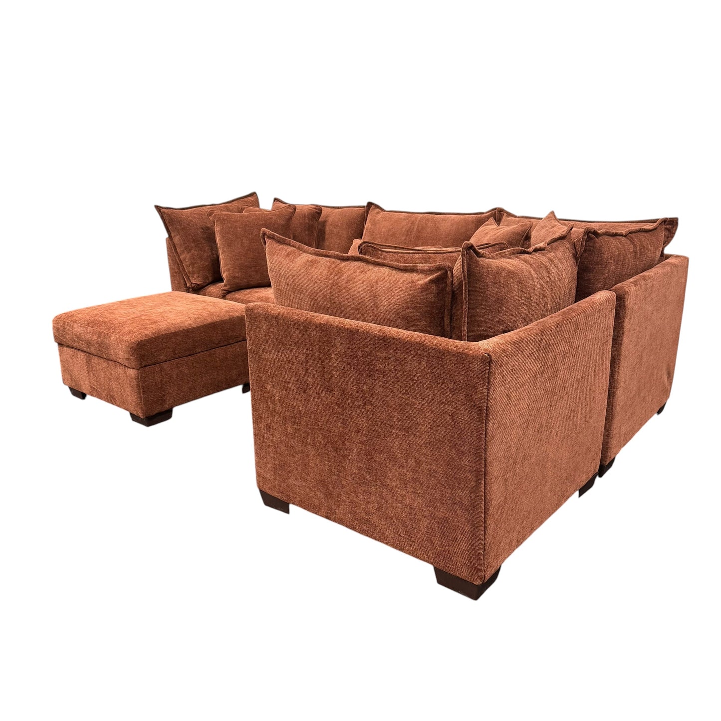 Briar Modular L-Shape Sectional - Rust Red