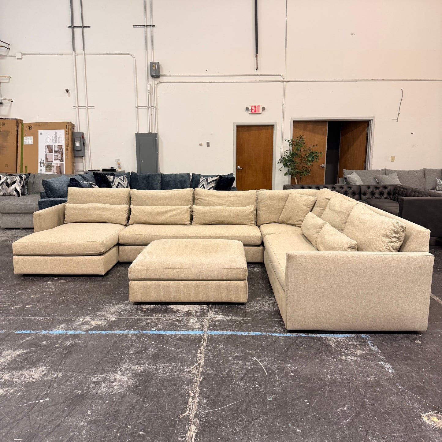 Arhaus Kipton Sectional with Ottoman