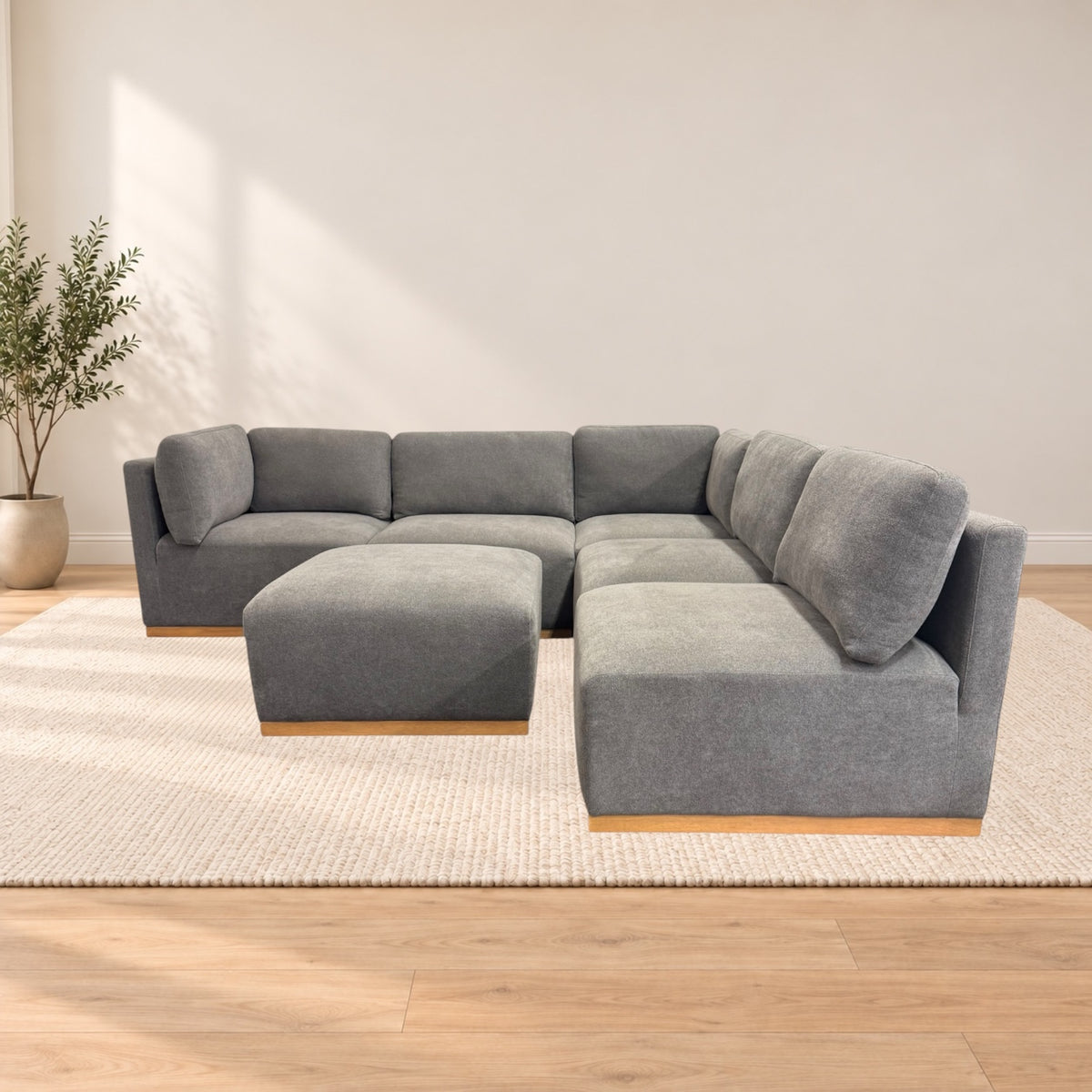 Henredon 6-Piece Grey Modular Sectional
