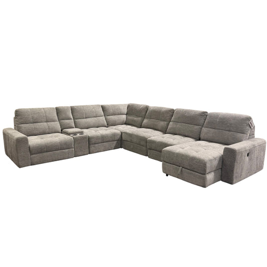 Emma Fabric Reclining Sectional (Pickup Only)
