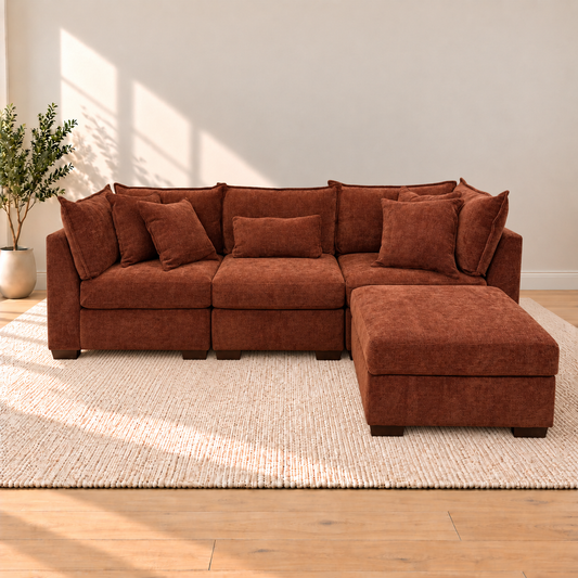 Briar Modular Sofa - Rust Red