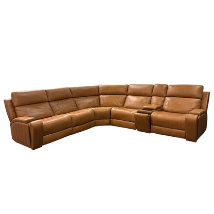 BarcaLounger Rowan Leather Reclining Sectional