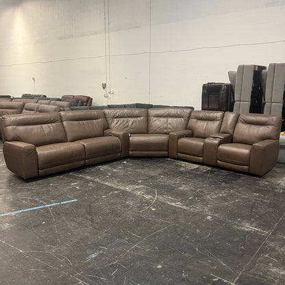 Atlas 3-Piece Leather Reclining Sectional