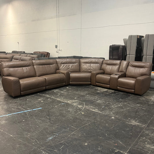 Atlas 3-Piece Leather Reclining Sectional