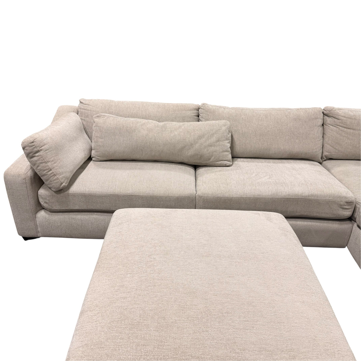 Evelynne Beige Sectional and Ottoman