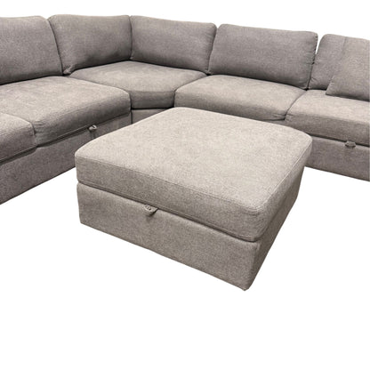 Thomasville Grey Sectional With Ottoman