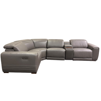 Karson Leather Power Reclining Sectional