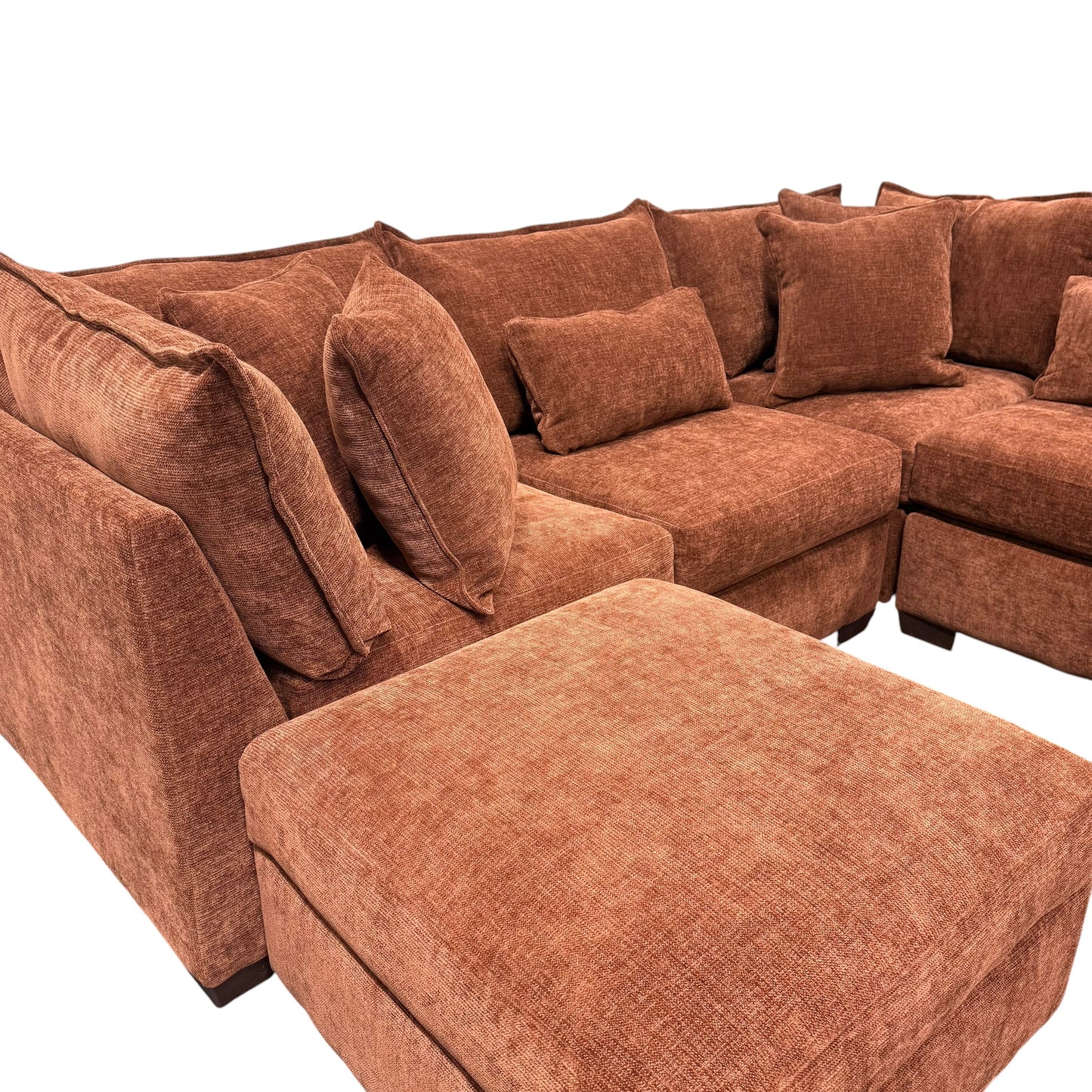 Briar Modular Corner Sectional - Rust Red