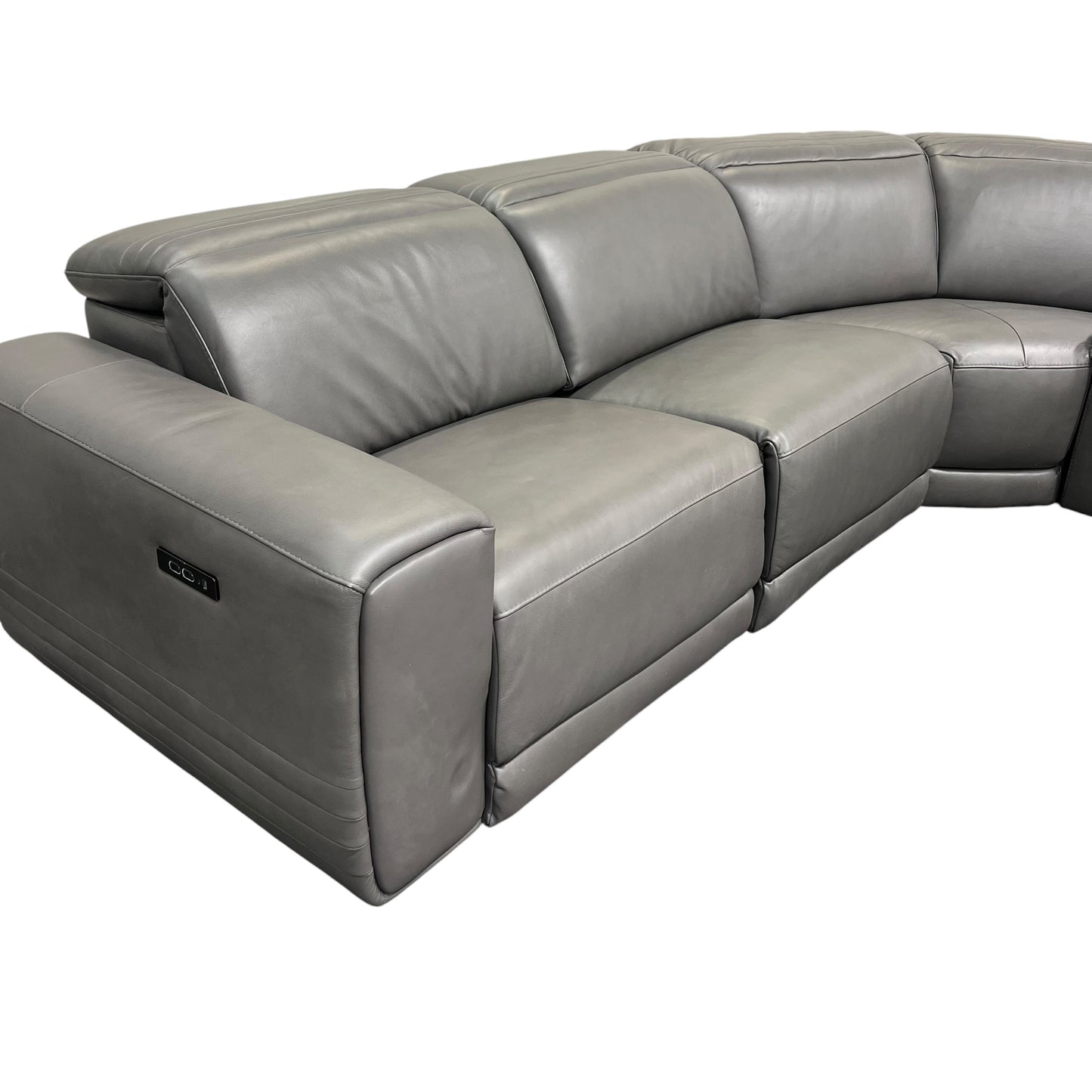 Karson Leather Power Reclining Sectional