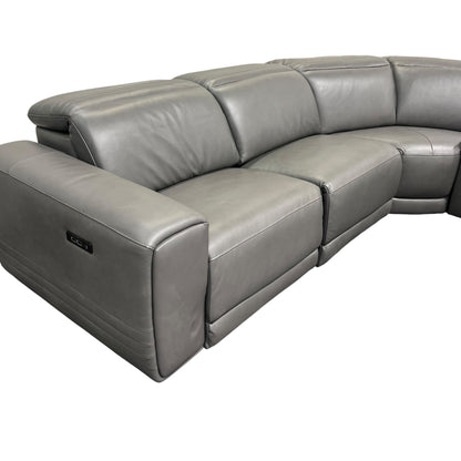 Karson Leather Power Reclining Sectional