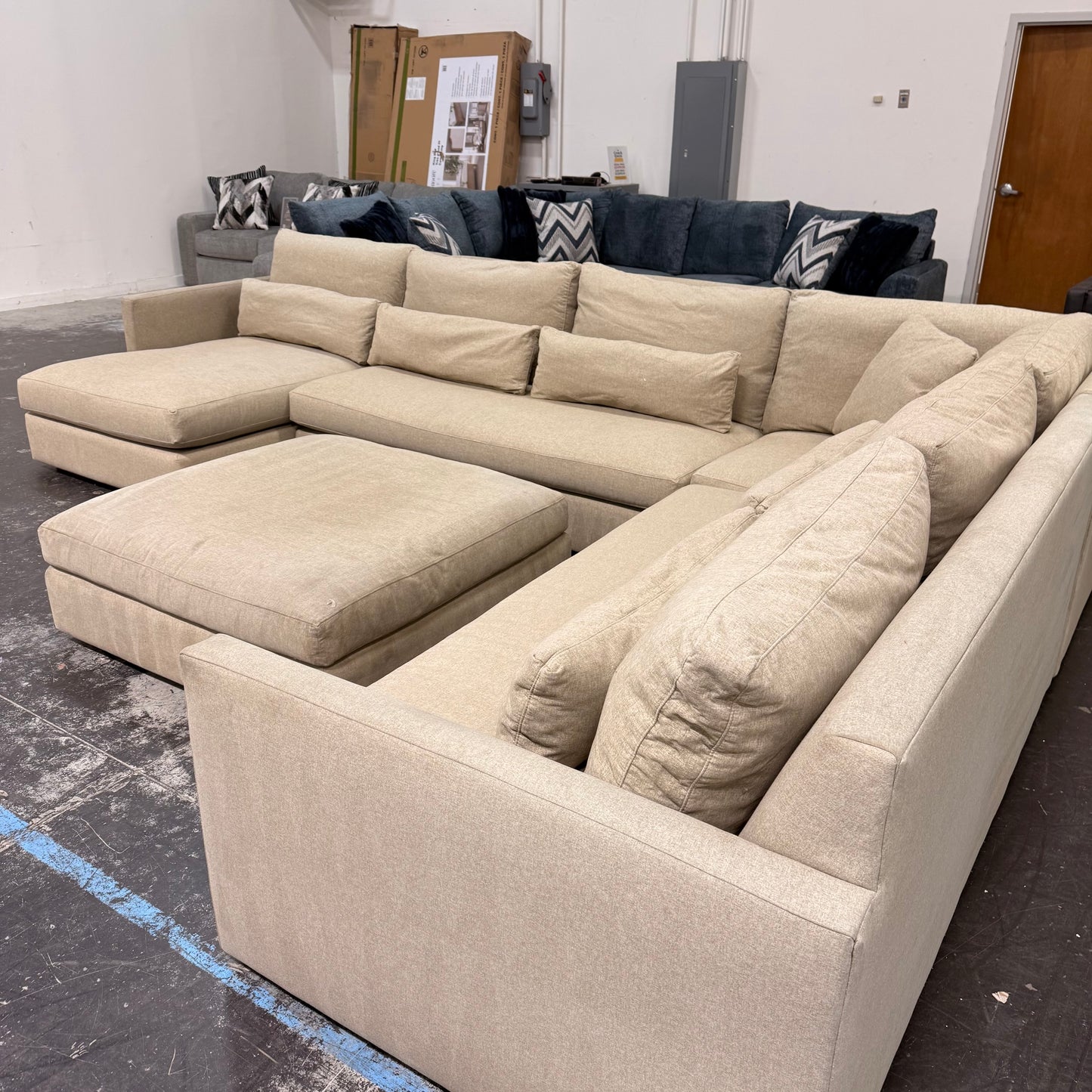 Arhaus Kipton Sectional with Ottoman