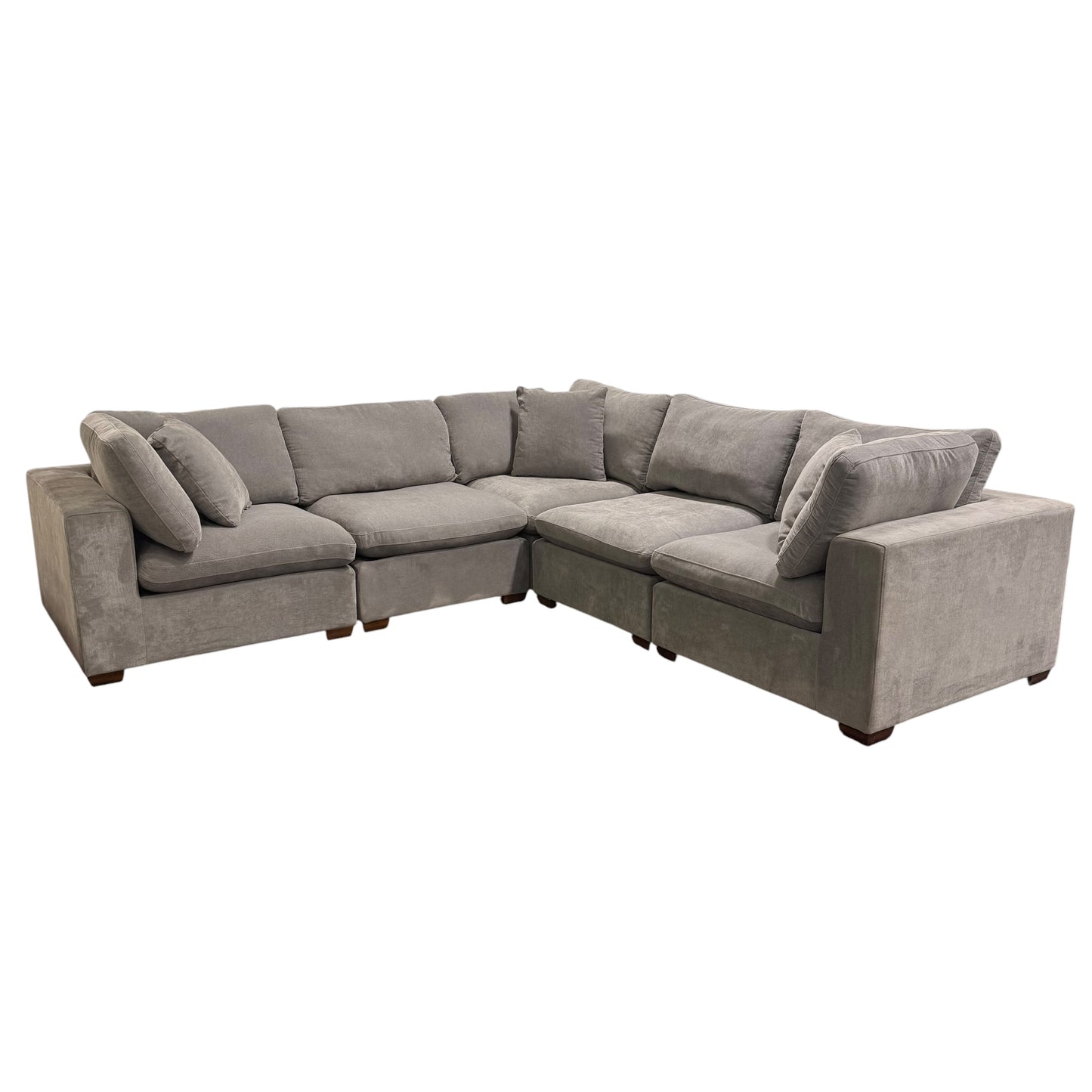 Thomasville Lowell 6-Piece Sectional Sofa Grey (no ottoman)