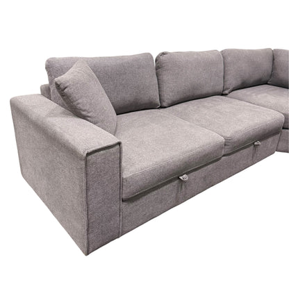 Thomasville Grey Sectional With Ottoman