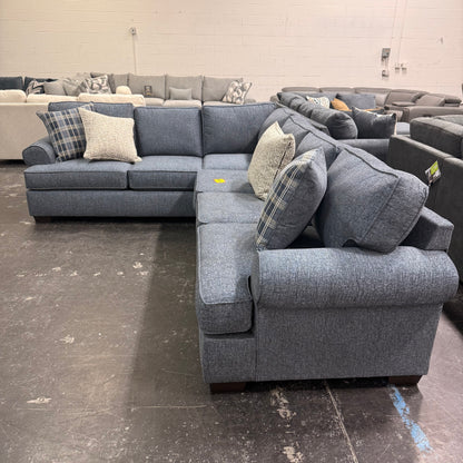 Becker Navy Sectional - NEW