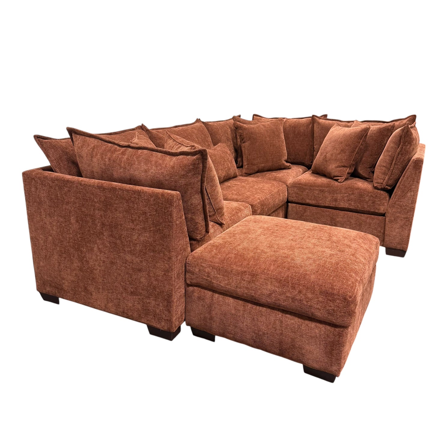 Briar Modular L-Shape Sectional - Rust Red